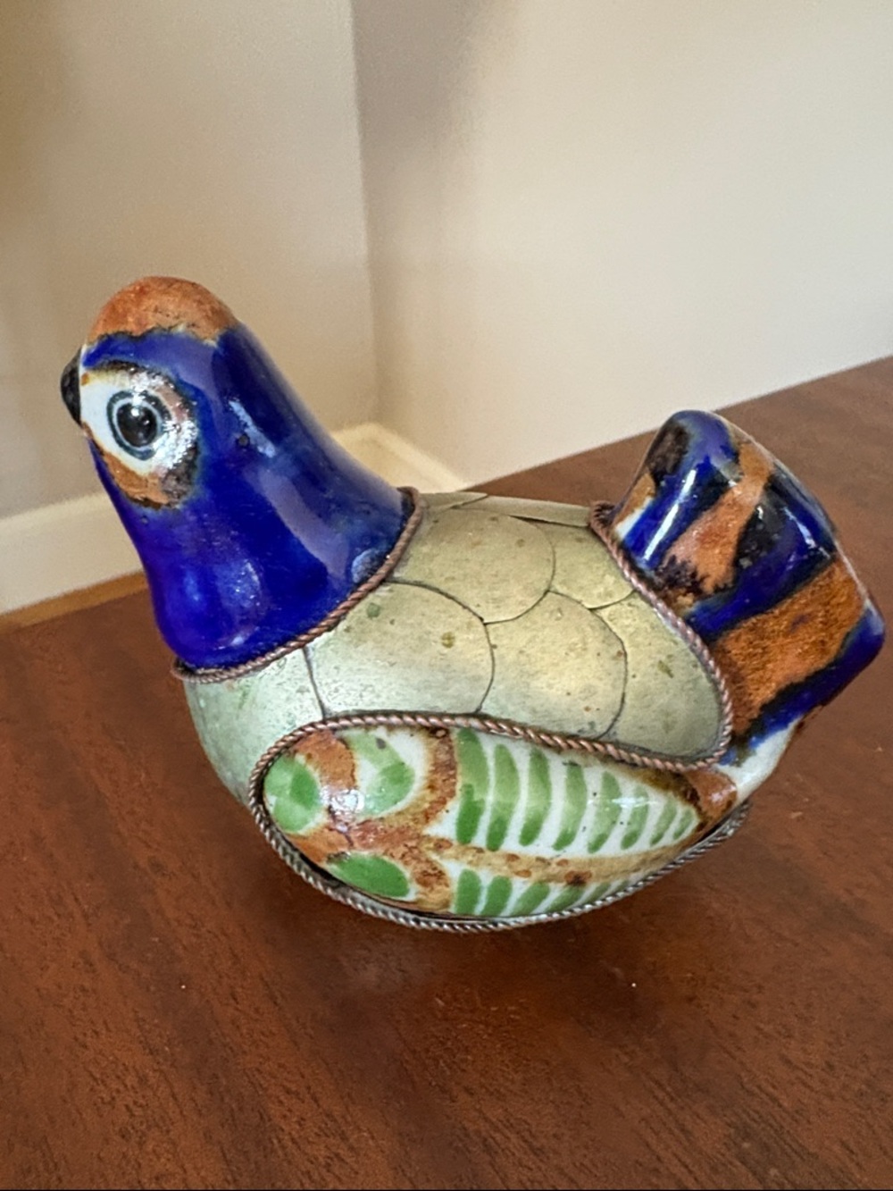 Tonala Pottery and Brass Chickens - Picture 2 of 5